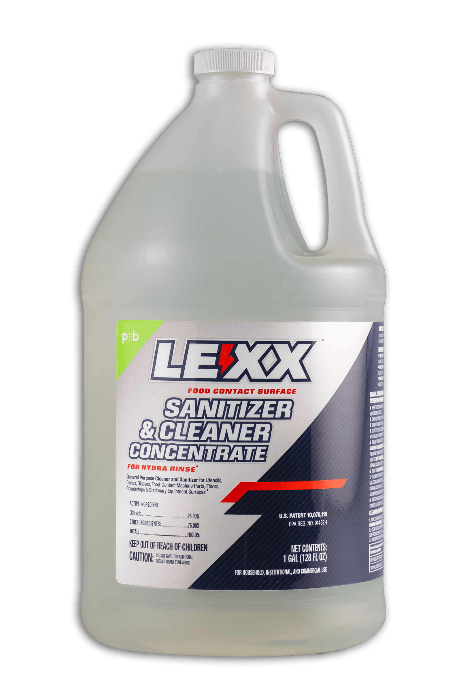 LEXX® Food Contact Surface Sanitizer & Cleaner Concentrate for Hydra Rinse®