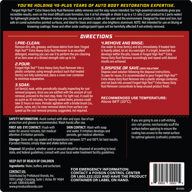 Rust Forged Forged High-Test™ Extra Heavy Duty Rust Remover | Non-Toxic ...